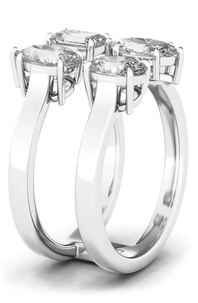 Shop Hautecarat Fancy Four-stone Lab Created Diamond Ring In 14k White Gold