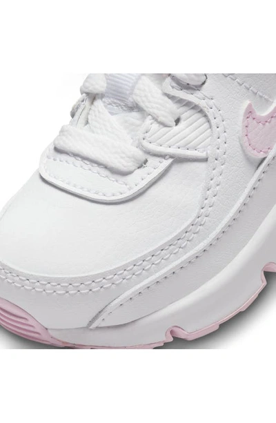 Shop Nike Air Max 90 Sneaker In White/ White/ Pink