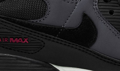 Shop Nike Kids' Air Max 90 Sneaker In Anthracite/ Black