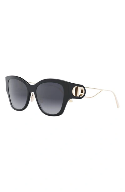 Dior 30montaigne 54mm Square Sunglasses In Shiny Black | ModeSens