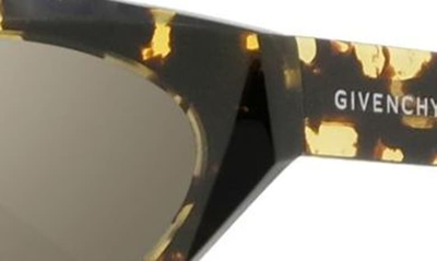 Shop Givenchy Day 56mm Mirrored Cat Eye Sunglasses In Havana / Smoke Mirror