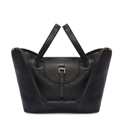 Shop Meli Melo Thela Black Leather Tote Bag For Women