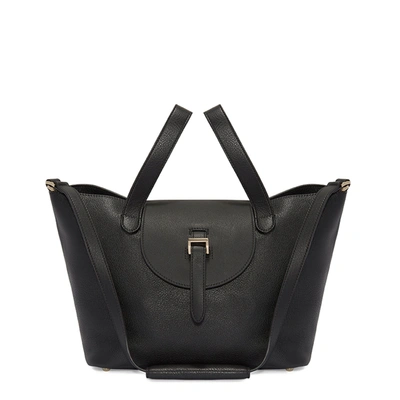 Shop Meli Melo Thela Medium Black Leather Tote Bag For Women