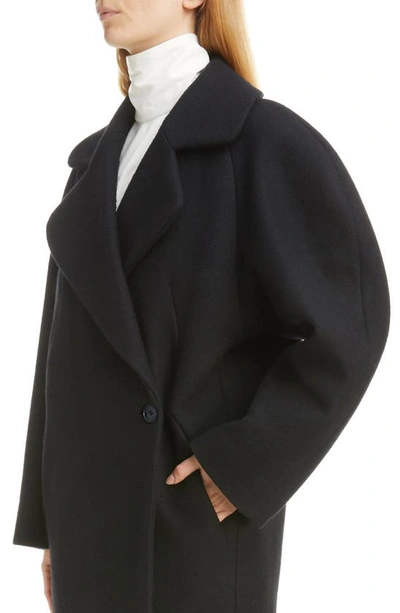 Shop Dries Van Noten Royal Bis Wool Blend Coat In Black