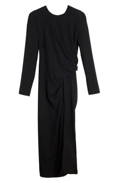 Shop Dries Van Noten Dalba Long Sleeve Midi Dress In Black 900