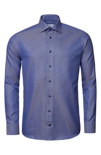 Shop Eton Contemporary Fit Textured Dress Shirt In Blue