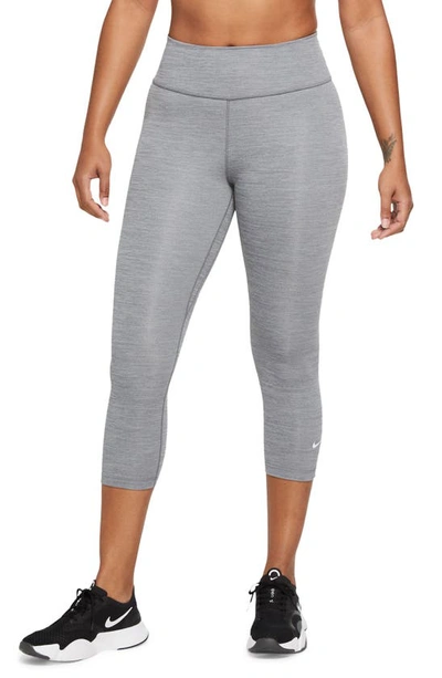 Shop Nike One Capri Leggings In Iron Grey/ Heather/ White