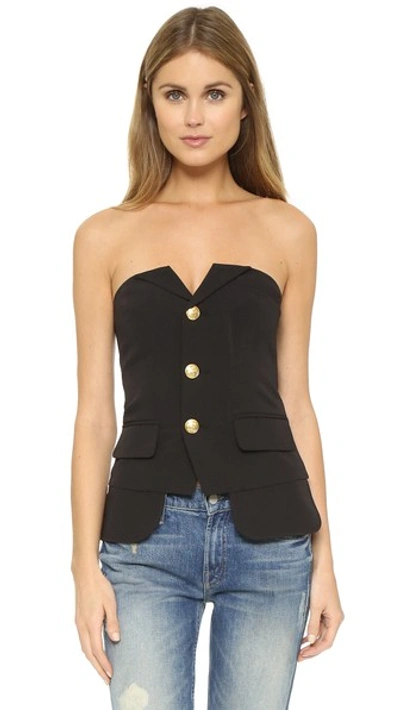 Laveer Button Up Bustier In Black