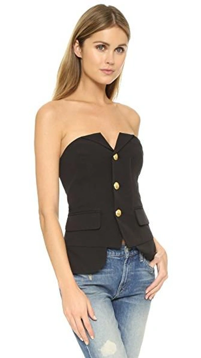 Shop Laveer Button Up Bustier In Black