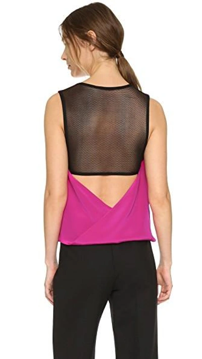 Shop Kaufmanfranco Sleeveless Top In Hot Pink