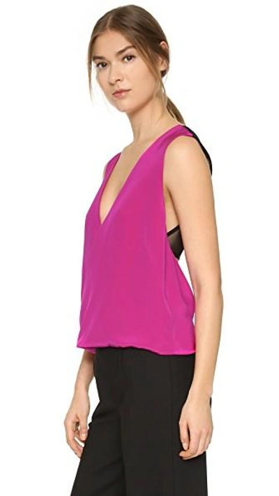 Shop Kaufmanfranco Sleeveless Top In Hot Pink