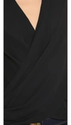 L Agence Women's Rita Drape-front Silk Blouse In Black