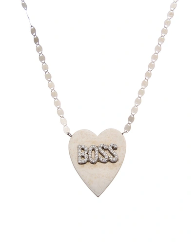 Shop Lana Jewelry 14k Diamond Boss Heart Necklace In White