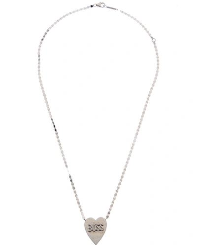 Lana Jewelry 14k Diamond Boss Heart Necklace In White