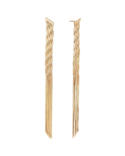 Shop Lana Jewelry 14k Herringbone Earrings In Gold
