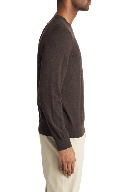 Shop Theory Regal Crewneck Sweater In Mink Melange