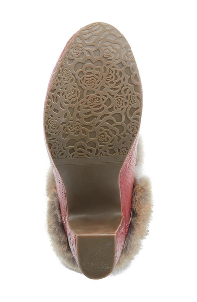 L'artiste Janis Faux Fur Lined Clog In Red