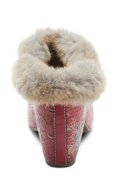 L'artiste Janis Faux Fur Lined Clog In Red