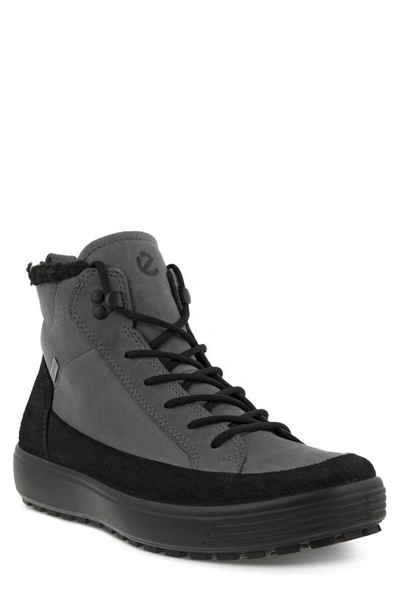 Shop Ecco Soft 7 Tred Winter Boot In Black/ Titanium