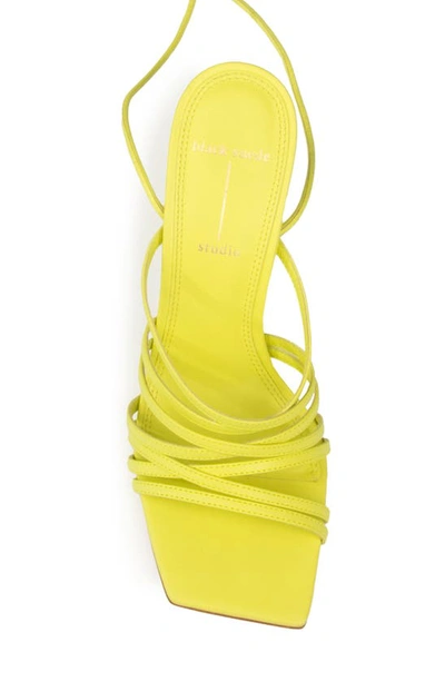 Shop Black Suede Studio Lana Strappy Sandal In Chartreuse