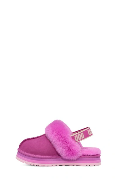 Shop Ugg Kids' Funkette Genuine Shearling Slipper In Purple Ruby