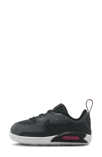 Shop Nike Air Max 90 Crib Sneaker In Anthracite/ Black/ Red/ White