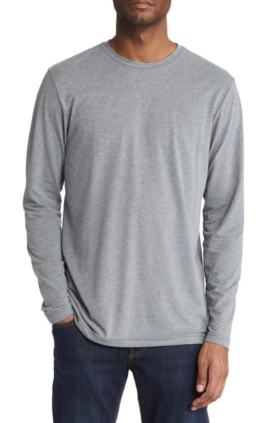 Shop Travismathew The Crew Long Sleeve T-shirt In Heather Magnet