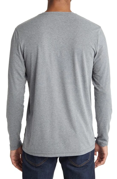 Travismathew The Crew Long Sleeve T-shirt In Heather Magnet