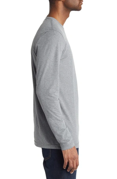 Travismathew The Crew Long Sleeve T-shirt In Heather Magnet
