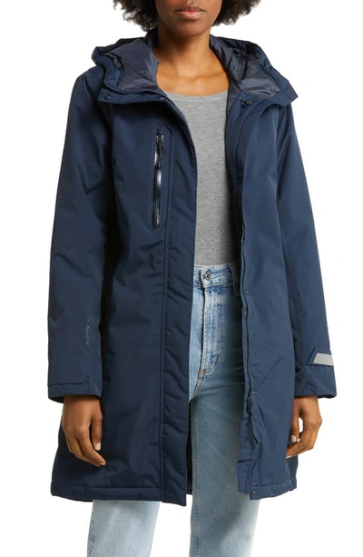 Helly Hansen Adore Insulated Hooded Rain Coat In Navy | ModeSens