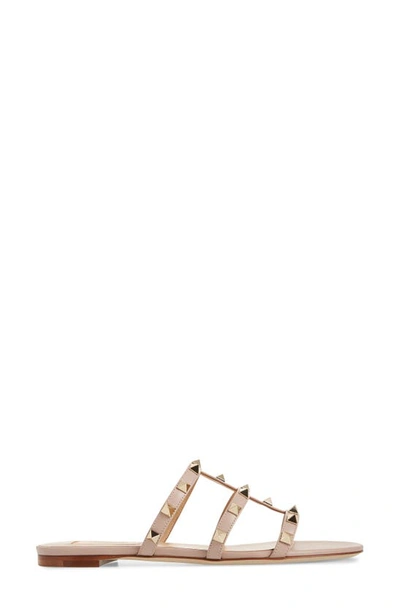 Shop Valentino Rockstud Slide Sandal In P45 Poudre