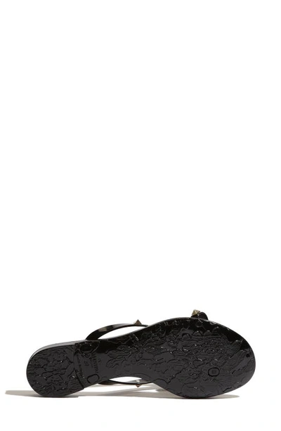Valentino Heel Sandals With Bow Accent And Studded Embellishments In 0no Nero
