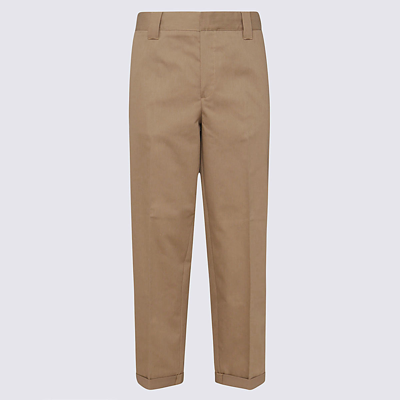Shop Golden Goose Camel Cotton Pants In Brown