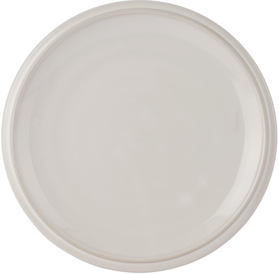 Shop Bklyn Clay White Saturn Dinnerwear Chicken Dinner Plate In White Gloss