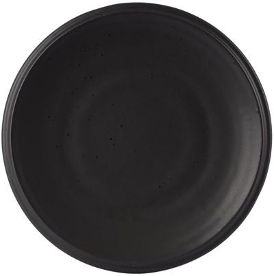 Shop Bklyn Clay Ssense Exclusive Black Saturn Dinnerwear Chicken Dinner Plate In Deep Space Black Sat