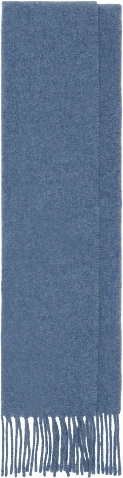 Shop Magliano Blue Gianni Scarf In 4 Washed Navy