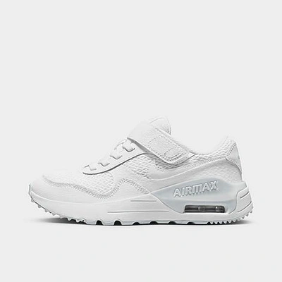 Shop Nike Little Kids' Air Max Systm Casual Shoes Size 12.0 Leather In White/white/pure Platinum