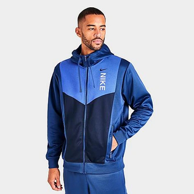 Nike Men's Sportswear Hybrid Full-zip Hoodie In Mystic Navy/comet  Blue/obsidian | ModeSens