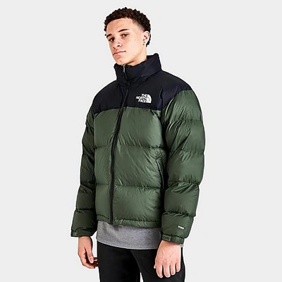 Shop The North Face Inc Men's 1996 Retro Nuptse Jacket In Balsam Green Tiger Print