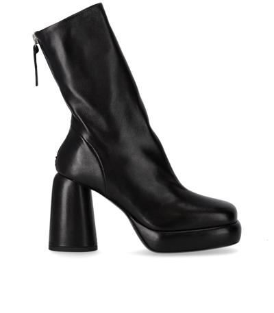 Shop Halmanera Elsa Black Heeled Ankle Boot