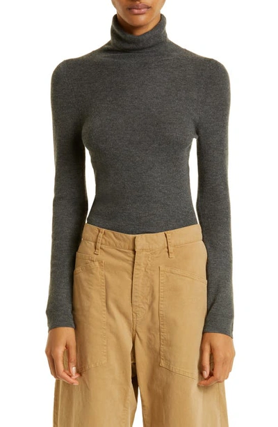 Shop Nili Lotan Lynnette Turtleneck Cashmere Sweater In Charcoal
