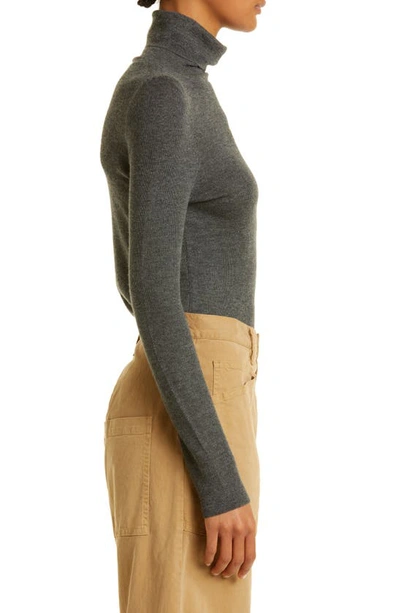 Shop Nili Lotan Lynnette Turtleneck Cashmere Sweater In Charcoal