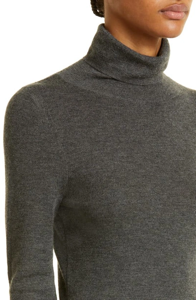 Shop Nili Lotan Lynnette Turtleneck Cashmere Sweater In Charcoal
