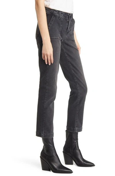 Shop Paige Mayslie Ankle Straight Leg Jeans In Fadedstone