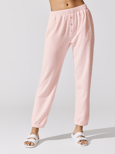 Shop Donni Terry Henley Sweatpant In Peony