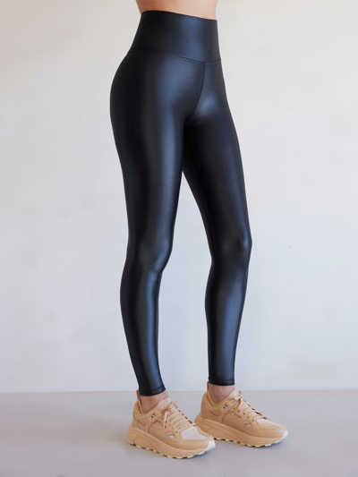 Shop Carbon38 High Rise Full-length Legging In Takara Shine In Black