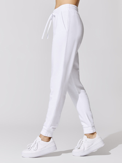 Shop Carbon38 French Terry Jogger Pant In White