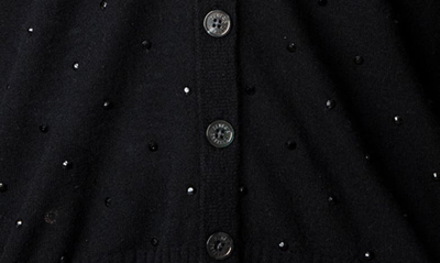 Shop Zadig & Voltaire Jim Strass Embellished Cashmere Cardigan In Noir