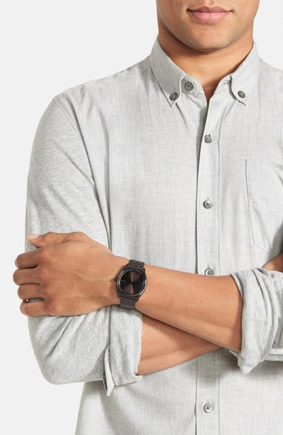 Nixon 'the Time Teller' Stainless Steel Bracelet Watch, 37mm In Black/ Black