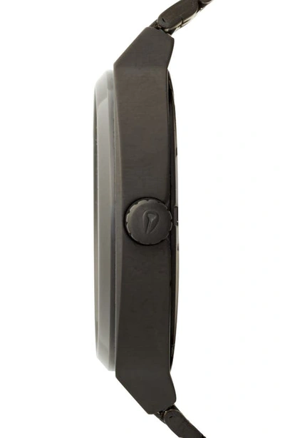 Nixon 'the Time Teller' Stainless Steel Bracelet Watch, 37mm In Black/ Black